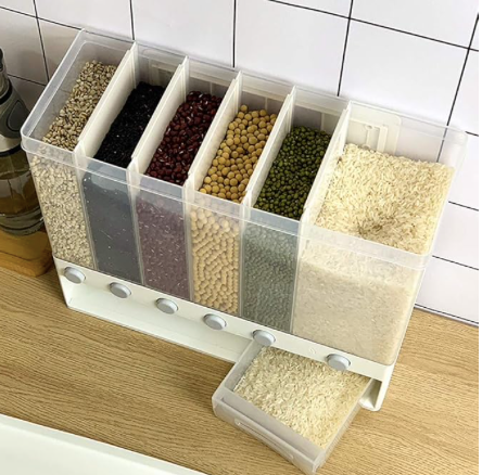 GranoBox® - Dispensador Organizador de Cocina 6 en 1