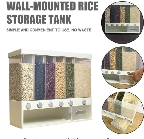 GranoBox® - Dispensador Organizador de Cocina 6 en 1